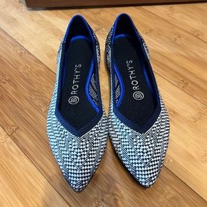 Rothy’s Navy Houndstooth Points- Size 9 EUC